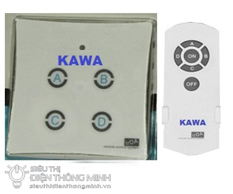 Công tắc điều khiển từ xa 4 nút âm tường Kawa DK04S