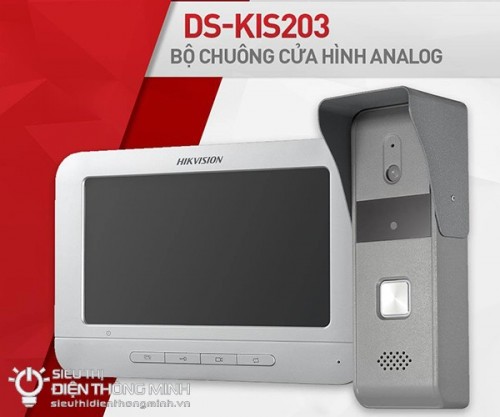 Bộ chuông cửa có hình HIKVISION DS-KIS203 (nút nhấn hợp kim)