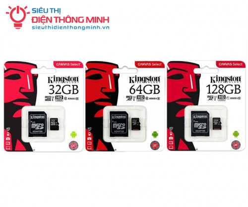 Bảng giá Thẻ nhớ Micro SD Kingston chính Hãng 32G/64G/128G