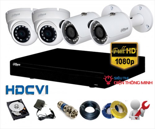 Bộ Camera Dahua cao cấp Full HD1080P (2.4 Megafixel)