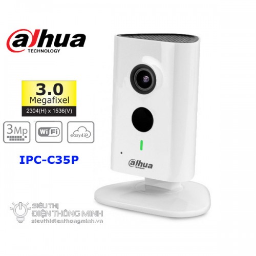 Camera IP Dahua IPC-C35P (3.0MP, wifi, góc rộng)