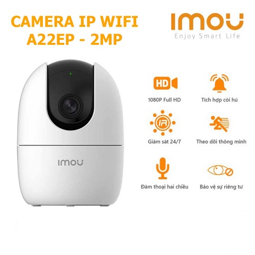 Camera IMOU IPC-A22EP (Wifi 2MP, quay quét, đàm thoại 2 chiều)
