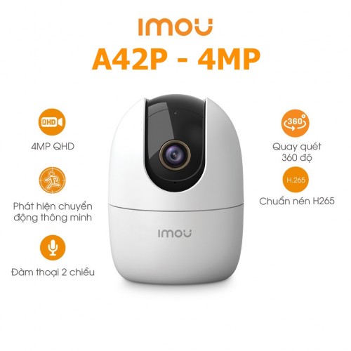 Camera IMOU IPC-A42P (Wifi 4MP, quay quét, đàm thoại 2 chiều)
