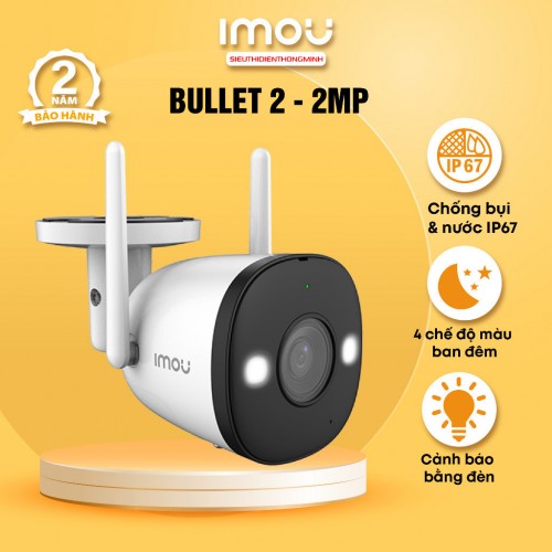 Camera IMOU IPC-F22FP (Thân Wifi 2MP, góc rộng, liền mic thu âm, đêm có màu)