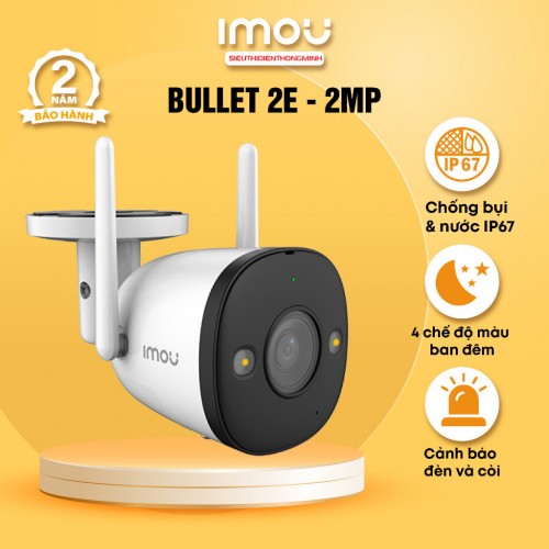 Camera IMOU IPC-F22FEP (Thân Wifi 2MP, góc rộng, đàm thoại 2 chiều, đêm có màu, báo động)