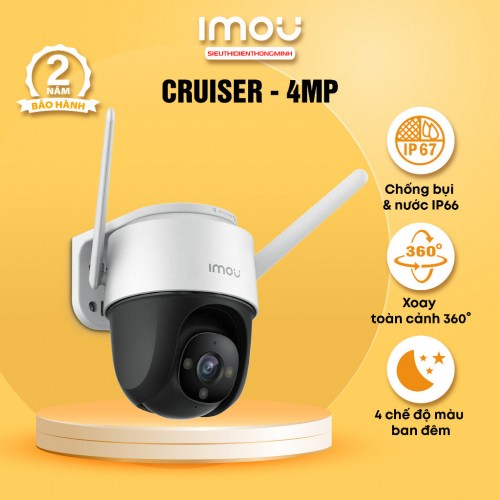 Camera IMOU IPC-S42FP (Quay quét 4MP, ngoài trời, đàm thoại 2 chiều, báo động)