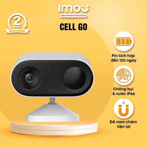 Camera IMOU IPC-B32P-V2 (Cell Go Wifi 3M, Dùng PIN, đàm thoại 2 chiều)