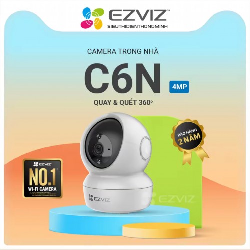 Camera EZVIZ C6N 4MP (Wifi 4MP, Quay quét, loa + mic)