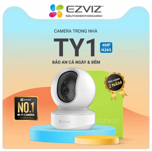 Camera EZVIZ TY1 4MP (Wifi 4MP, Quay quét, loa + mic)