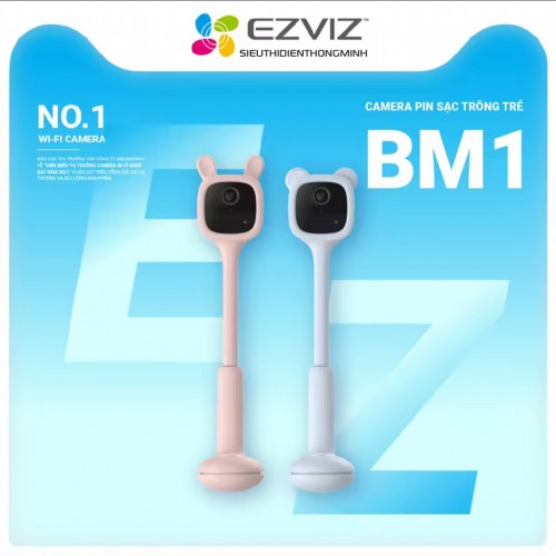 Camera EZVIZ BM1 Blue (Dùng PIN, Wifi 2MP, loa + mic)