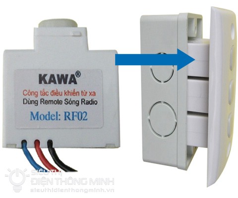 Hạt công tắc điều khiển từ xa sóng radio Kawa RF02